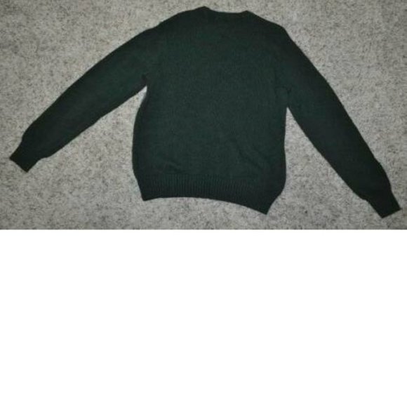 Mens Sweater Dockers Green Moose Small Crewneck Long Sleeve Winter Holiday - Picture 5 of 5